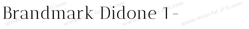 Brandmark Didone 1字体转换